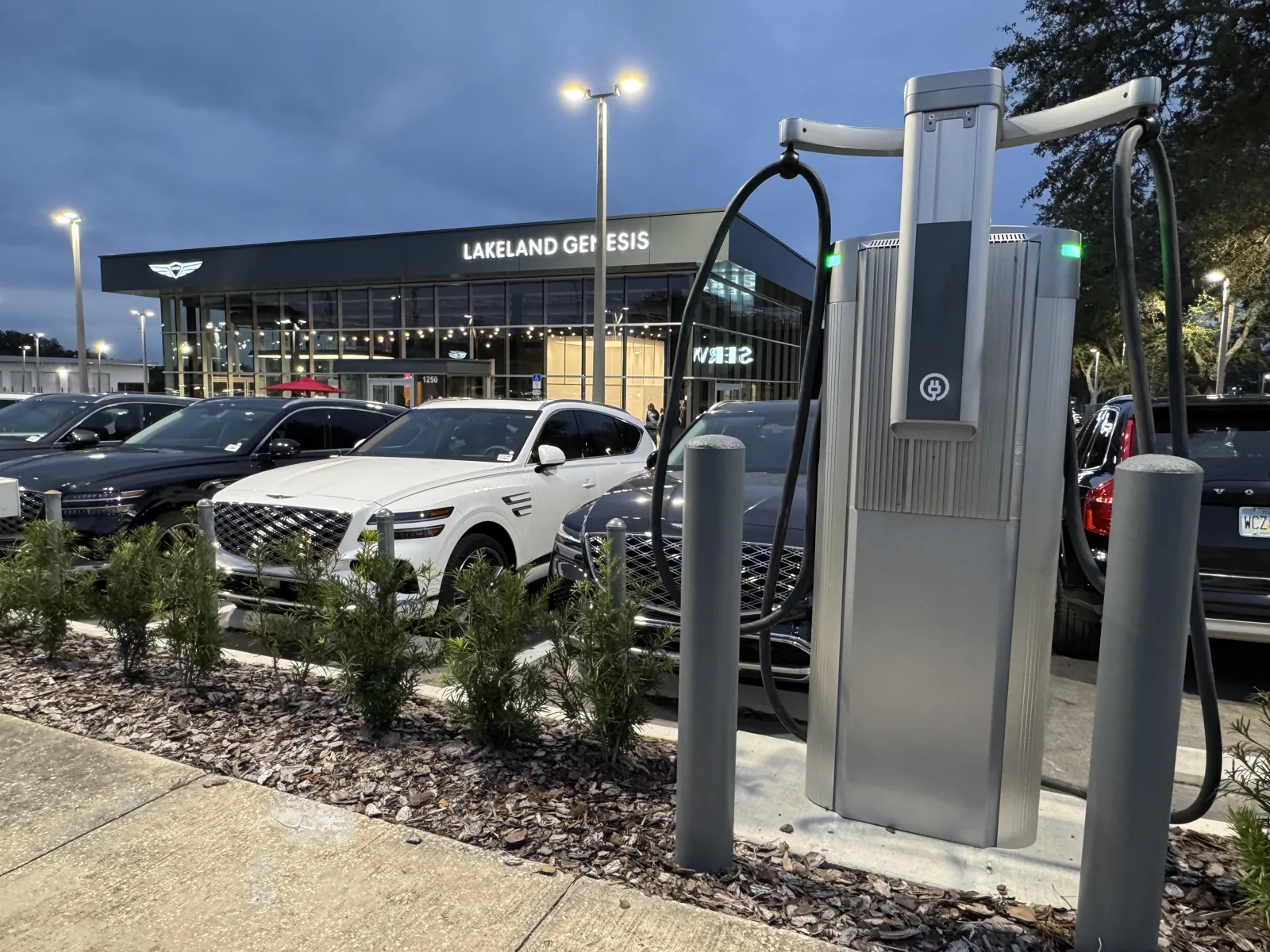 EV charging stations installed by EVready at an auto dealership